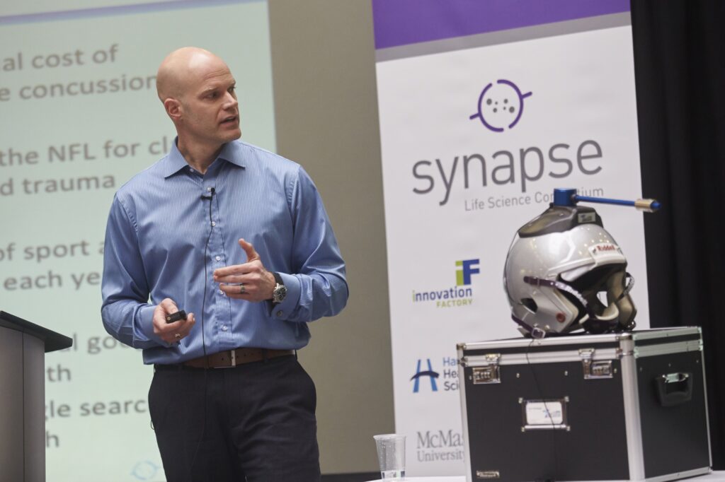 TopSpin360 pitching at the Synapse Life Science Competition hosted by Innovation Factory Hamilton