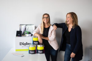 Digby Co-Founders - Jill Torrance (left), Emily Kinread (right) with Digby Paints