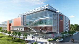 A rendering of CCRM CDMO at McMaster Innovation Park, Hamilton, Ontario, Canada