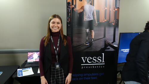 Sydney Robinson, Founder of Vessl Prosthetics at Velocity Health Event