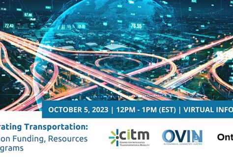 Acceleration Transportation with Centre for Integrated Transportation and Mobility and Ontario Vehicle Innovation Network