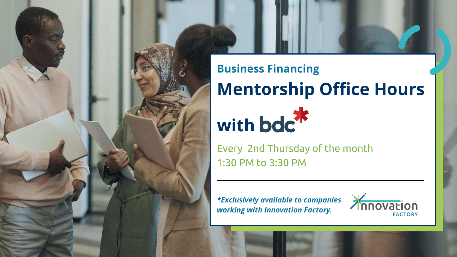 Financing Mentorship Office Hours with BDC