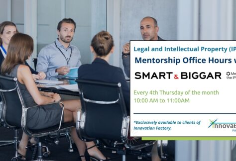 Receive legal and IP mentorship from Smart & Biggar to position your startup for long-term success while avoiding costly legal pitfalls.