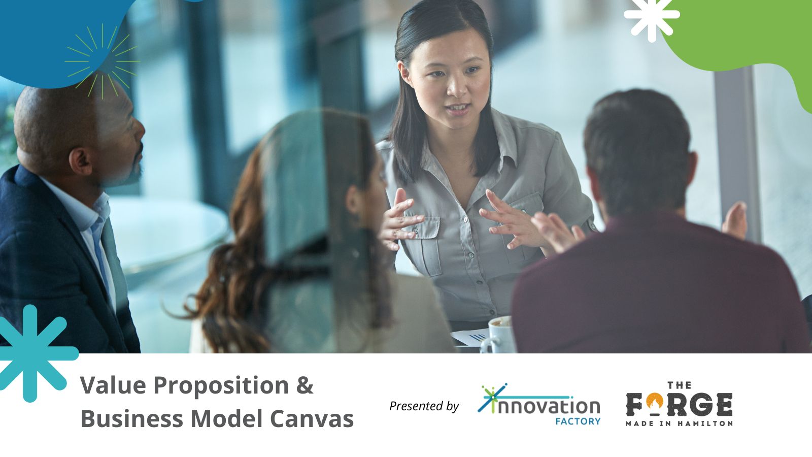 Value Proposition and Business Model Canvas presented by Innovation Factory and The Forge at McMaster