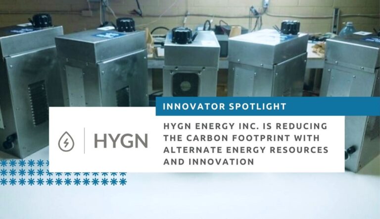 HYGN Energy is reducing the carbon footprint with alternate energy resources and innovation. Photo of hydrogen fuel cells for large vehicles, developed by HYGN.