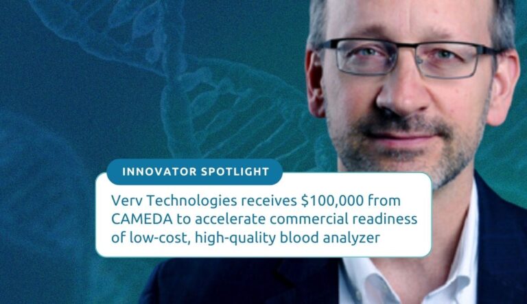 Verv Technologies receives $100,000 from CAMEDA to accelerate commercial readiness of low-cost, high-quality blood analyzer Photo of Martin Gurbin, CEO of Verv Technologies