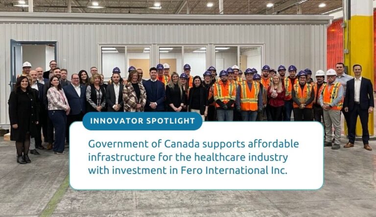 Fero International team posing for a group photo with Minister Filomena Tassi (FedDev Ontario), Hamilton-Mountain MPP Lisa Hepfner and Hamilton Economic Development team