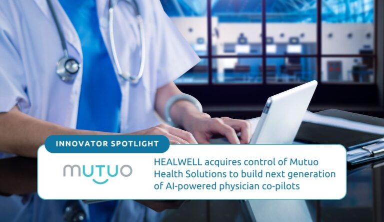 HEALWELL Acquires Control of Mutuo Health Solutions To Build Next Generation of AI-Powered Physician Co-Pilots