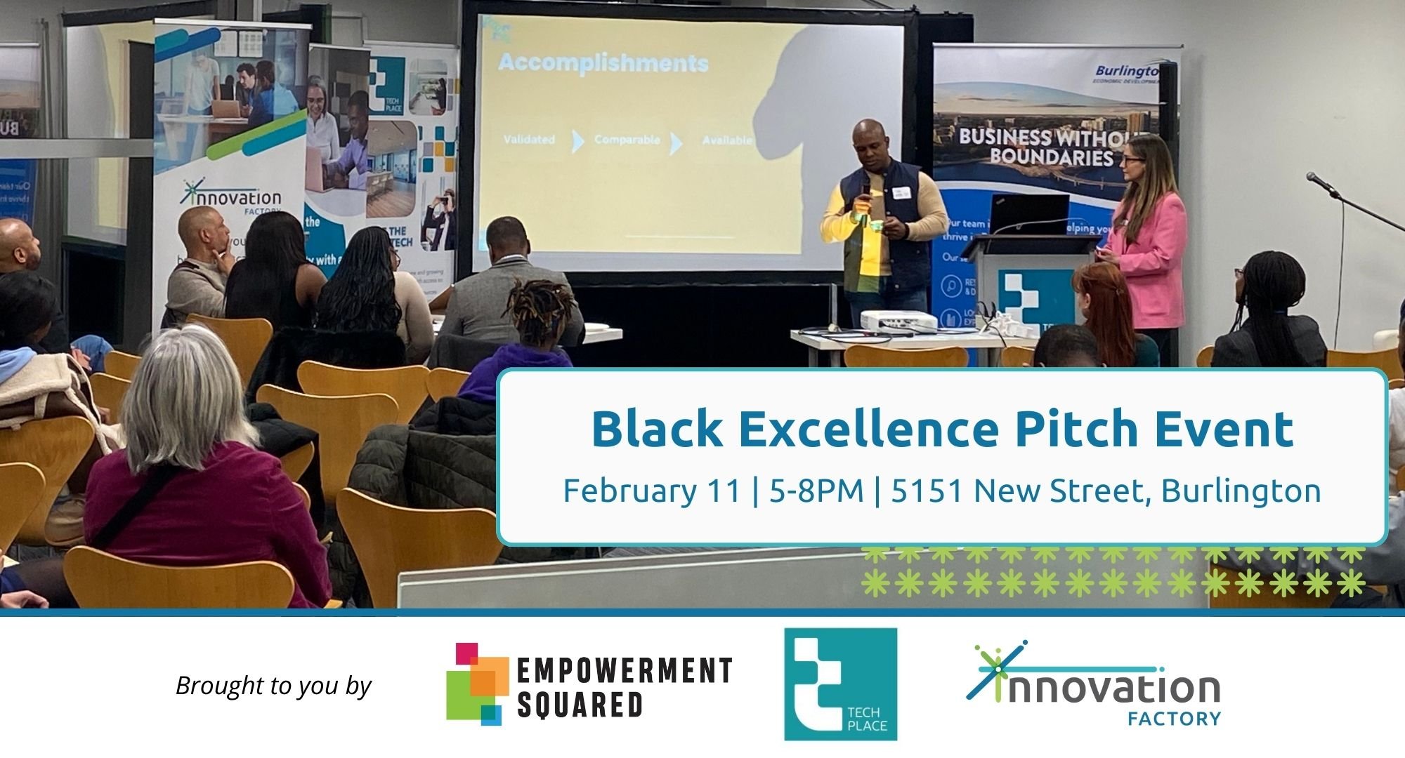 Celebrate Black entrepreneurship on Feb 11, 5–8 PM at TechPlace! Watch inspiring pitches, connect with innovators, and industry leaders.