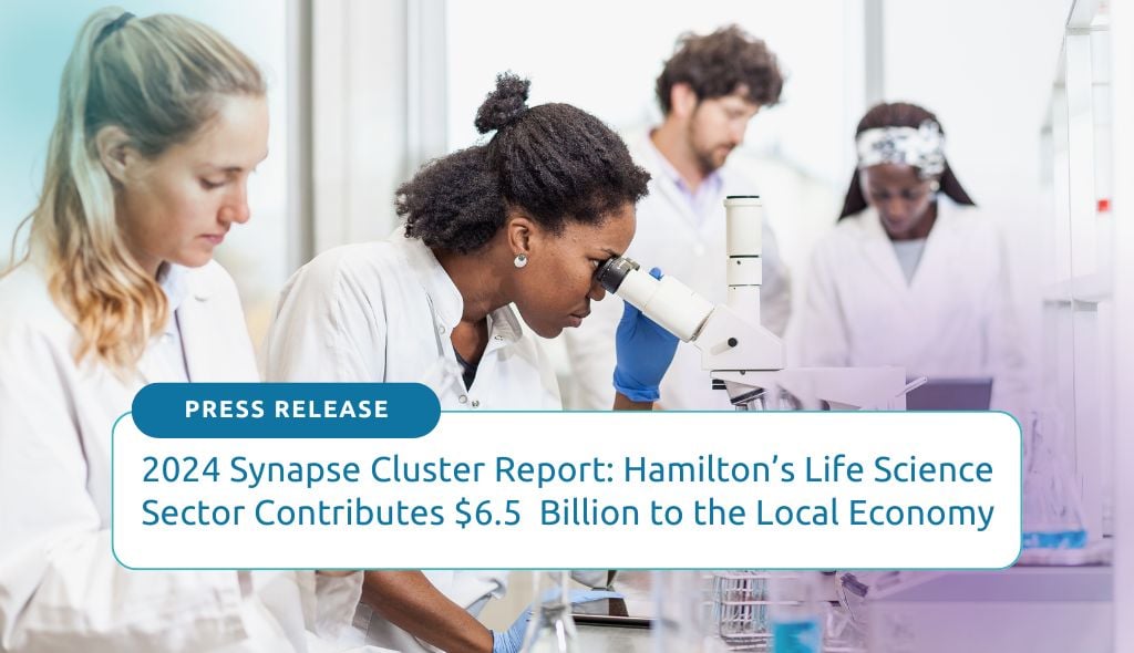 Learn more about the impressive growth and advancements in Hamilton’s life sciences ecosystem in the 2024 Synapse Cluster Report.