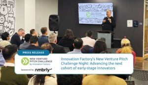 David Carter speaks to the crowd at New Venture Pitch Challenge Live Pitch and Networking Night