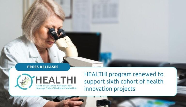 HEALTHI program renewed to support sixth cohort of health innovation projects